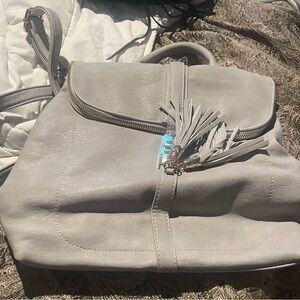 Mortified Elegant Gray Leather purse